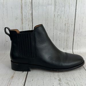 Madewell The Ainsley Chelsea Boot Black Leather Womens Size 9